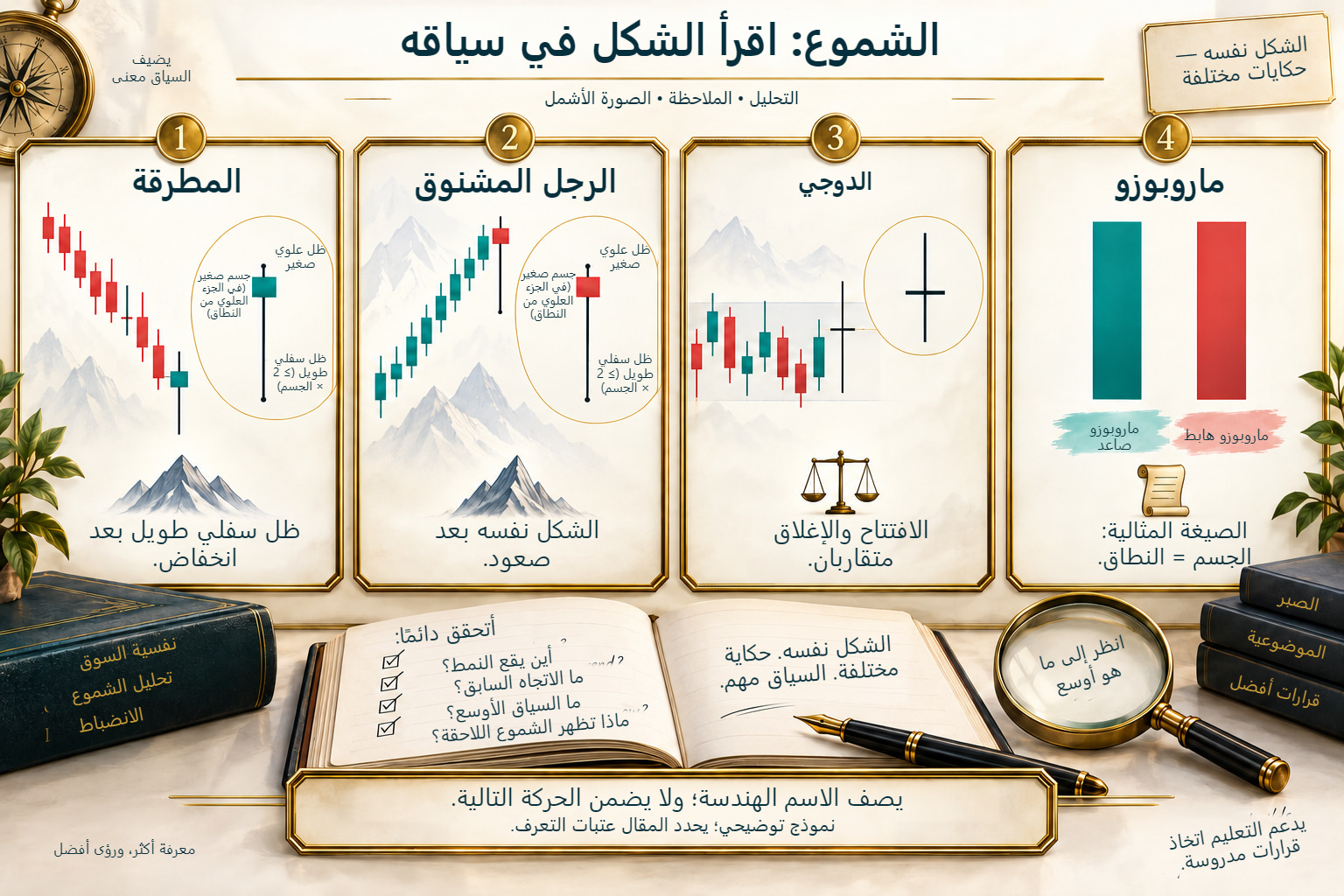 المطرقة والرجل المشنوق والدوجي وماروبوزو: تشريح الشمعة المفردة والسياق السعري السابق