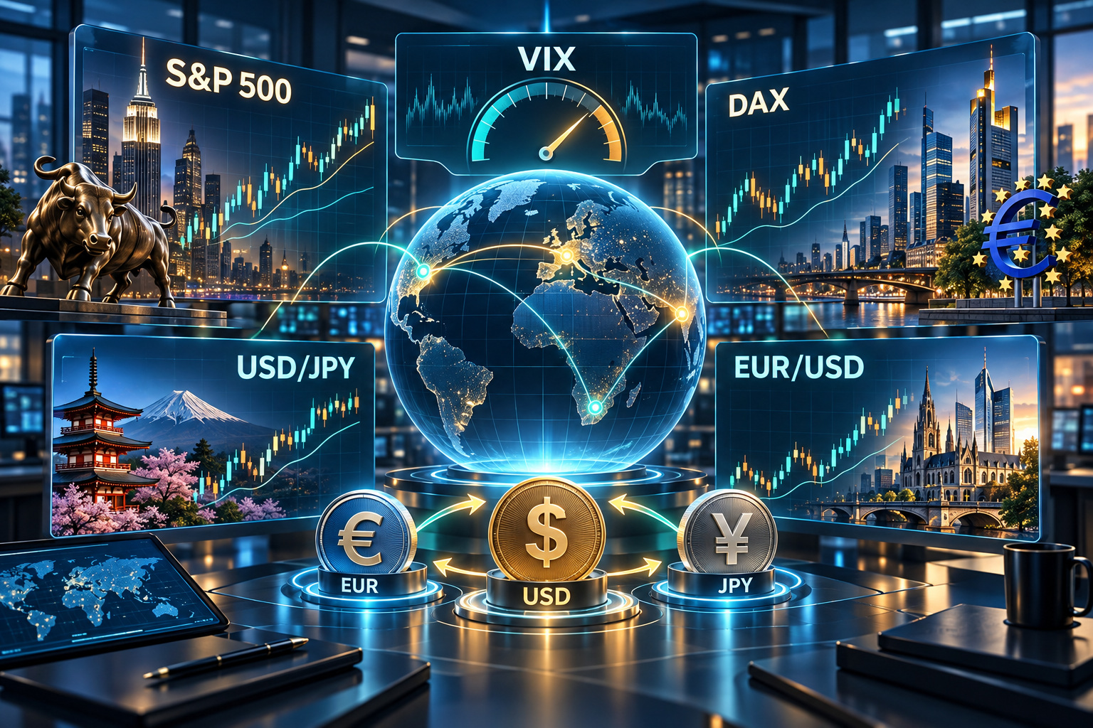 مؤشرات الأسهم وVIX وسياق سوق العملات