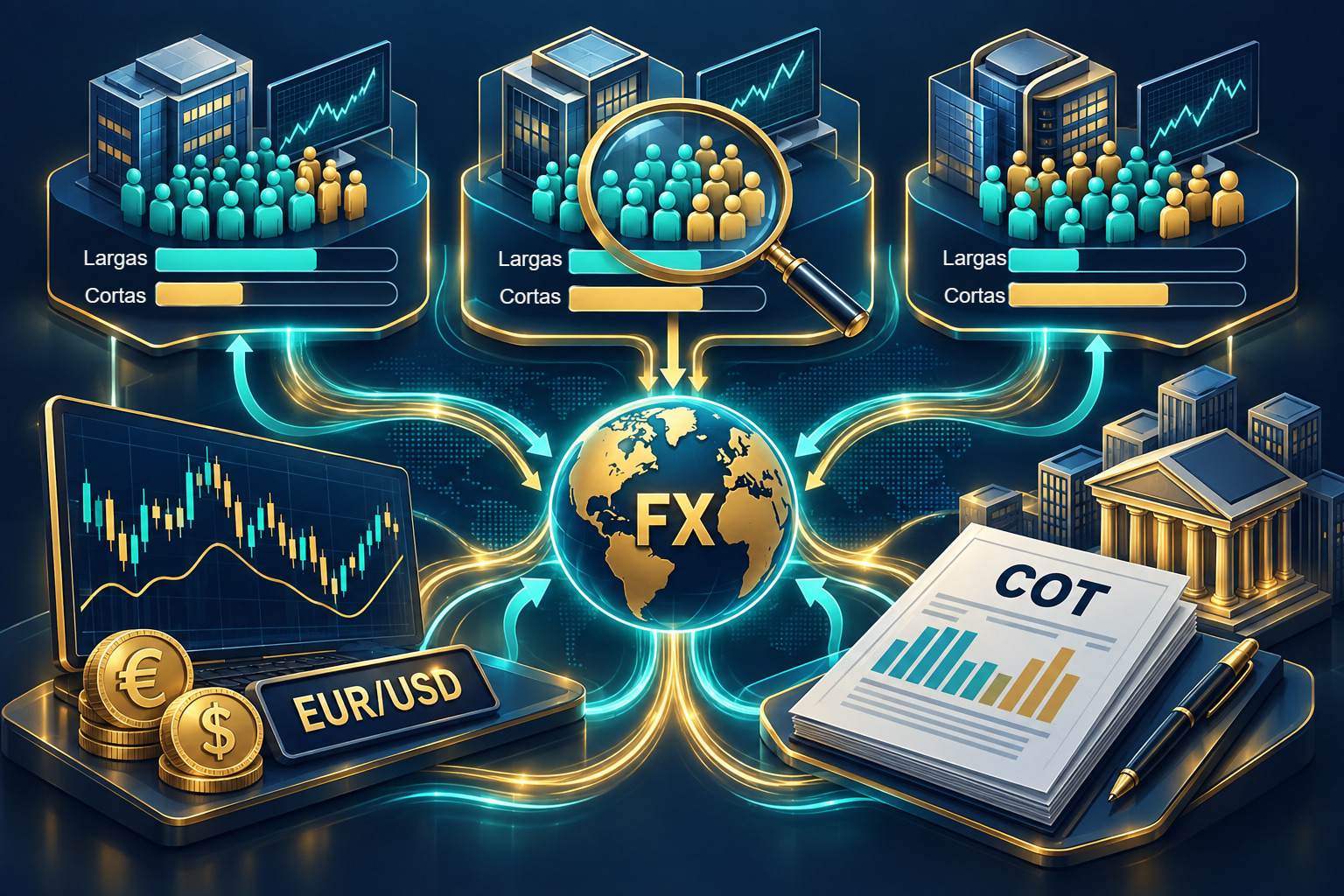 Muestras de posicionamiento minorista y datos del mercado de futuros