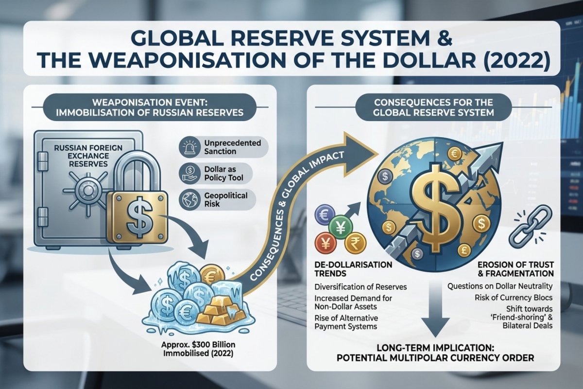 Instrumentalisierung des Dollars – Einfrieren russischer Devisenreserven 2022 und Konsequenzen für das globale Reservesystem