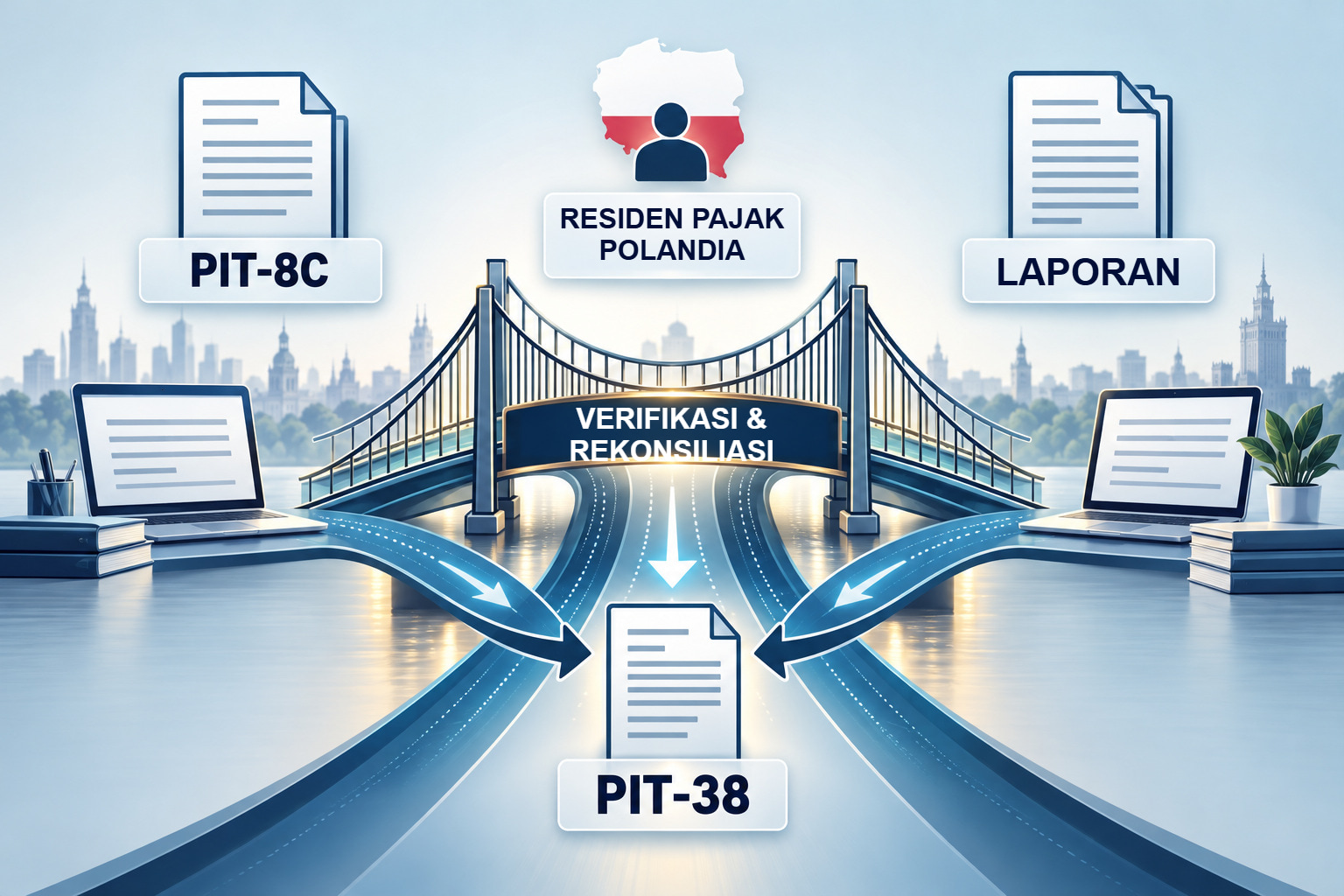 PIT-8C dan laporan melalui verifikasi serta rekonsiliasi bersama menuju PIT-38