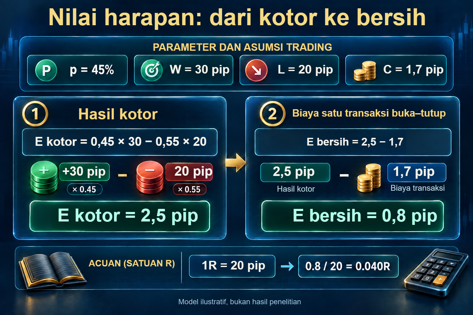 Dari hasil bruto ke nilai harapan neto