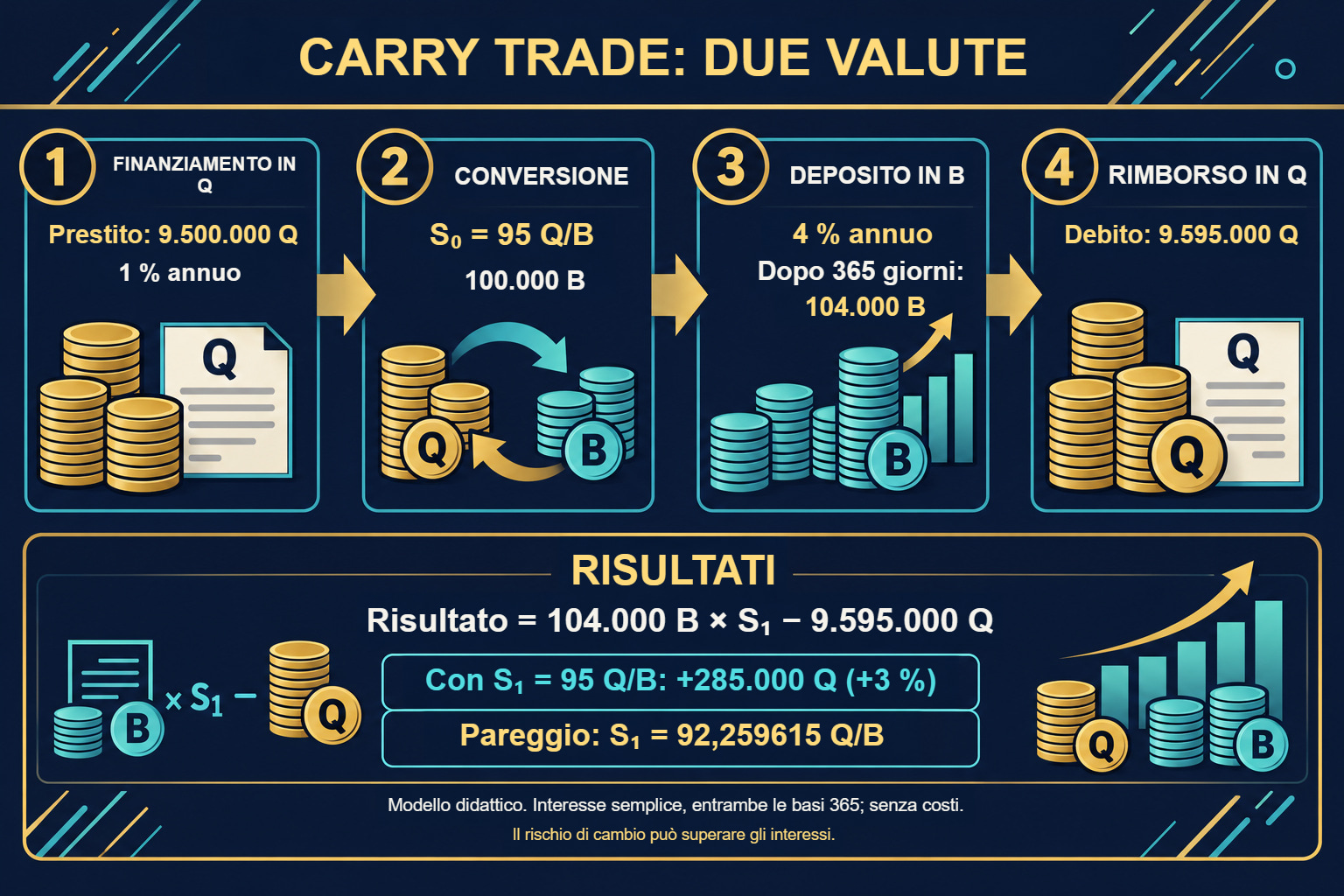 Carry in B e Q: flussi e pareggio