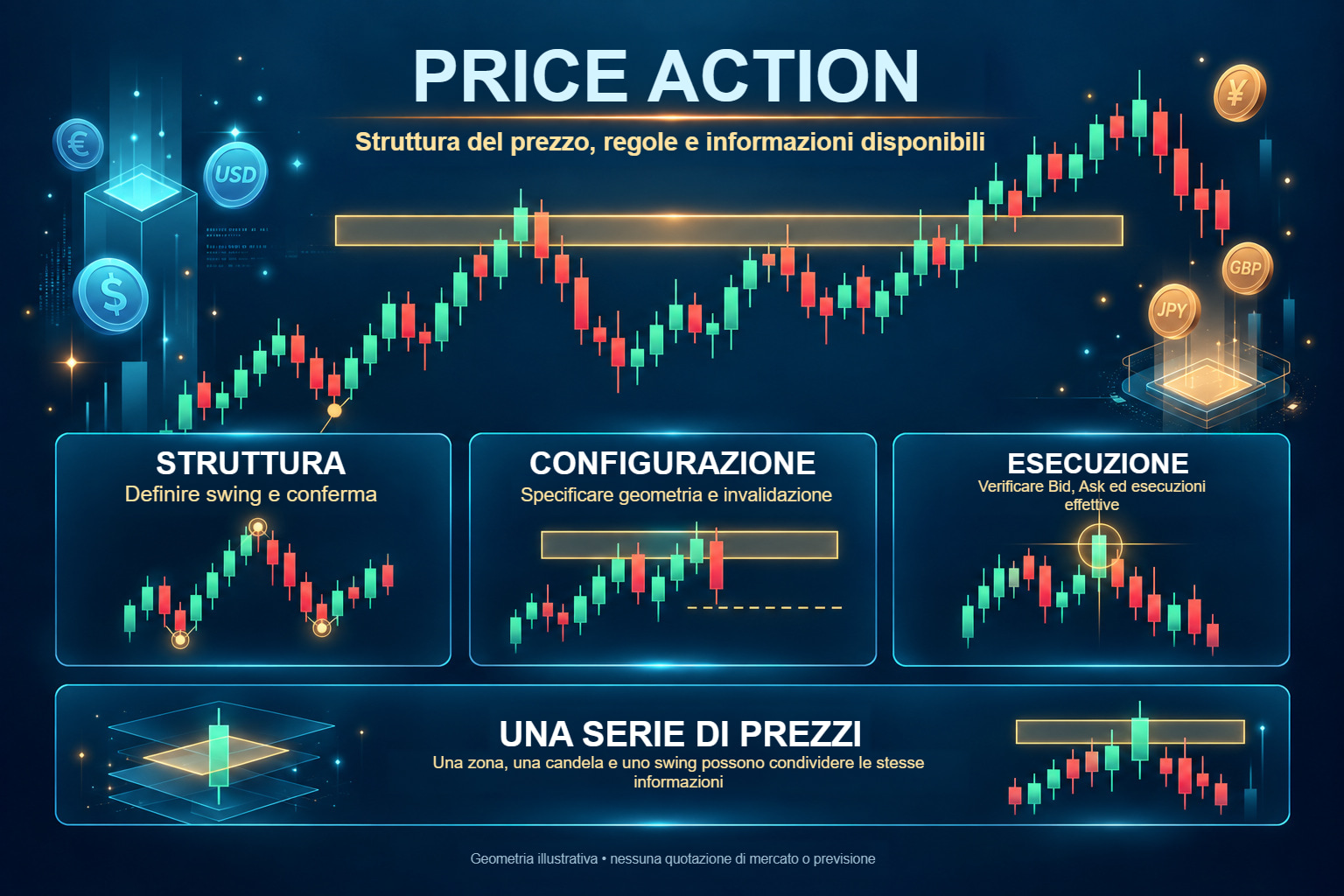 Price action: contesto, condizione e invalidazione dello scenario