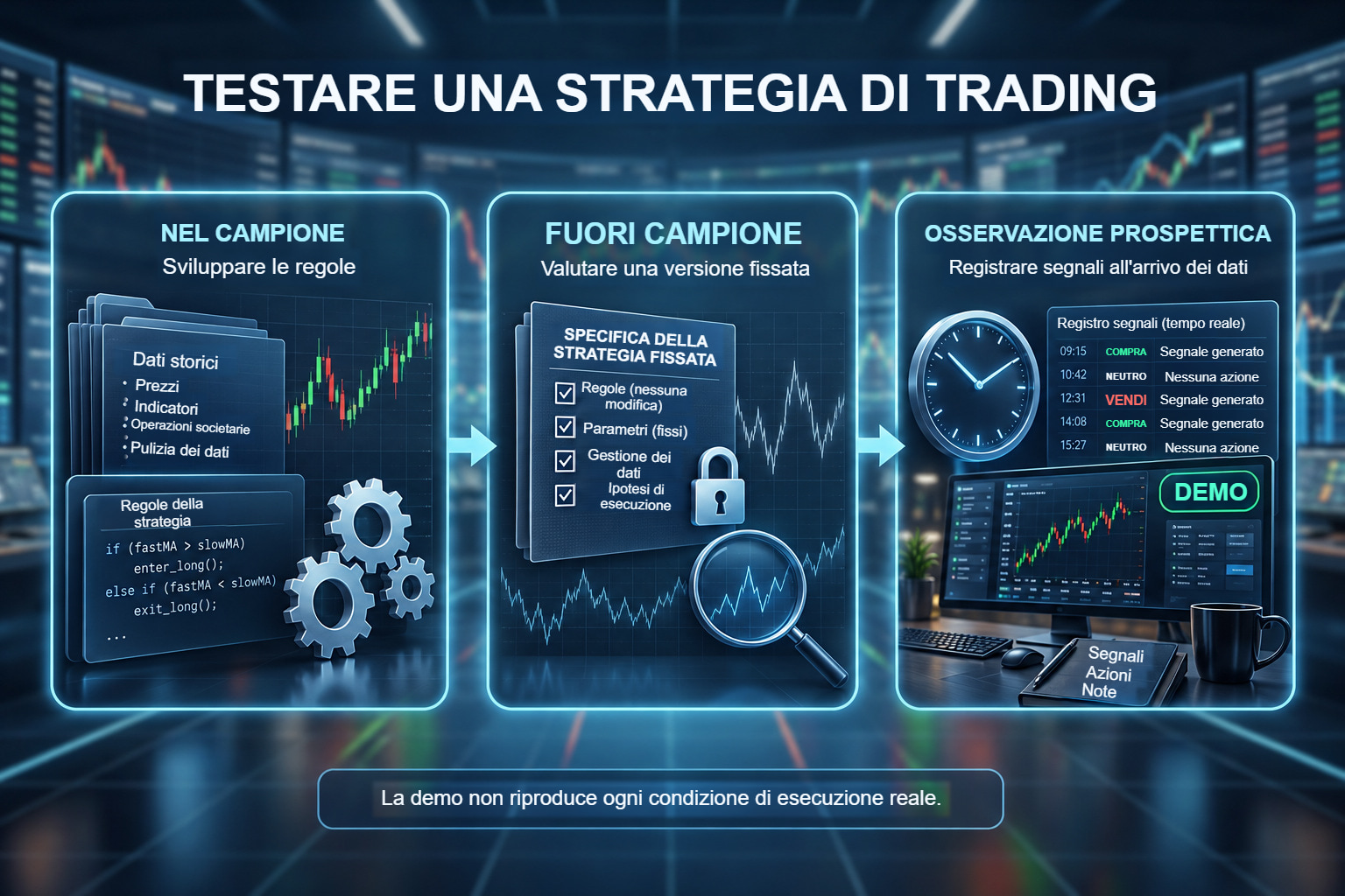 Sviluppo delle regole, valutazione indipendente e osservazione prospettica della strategia