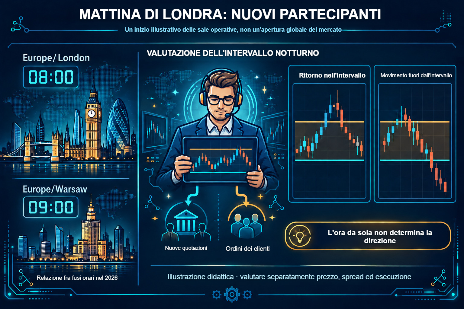 La mattina europea: quotazioni, intervallo di prezzo ed esecuzione degli ordini