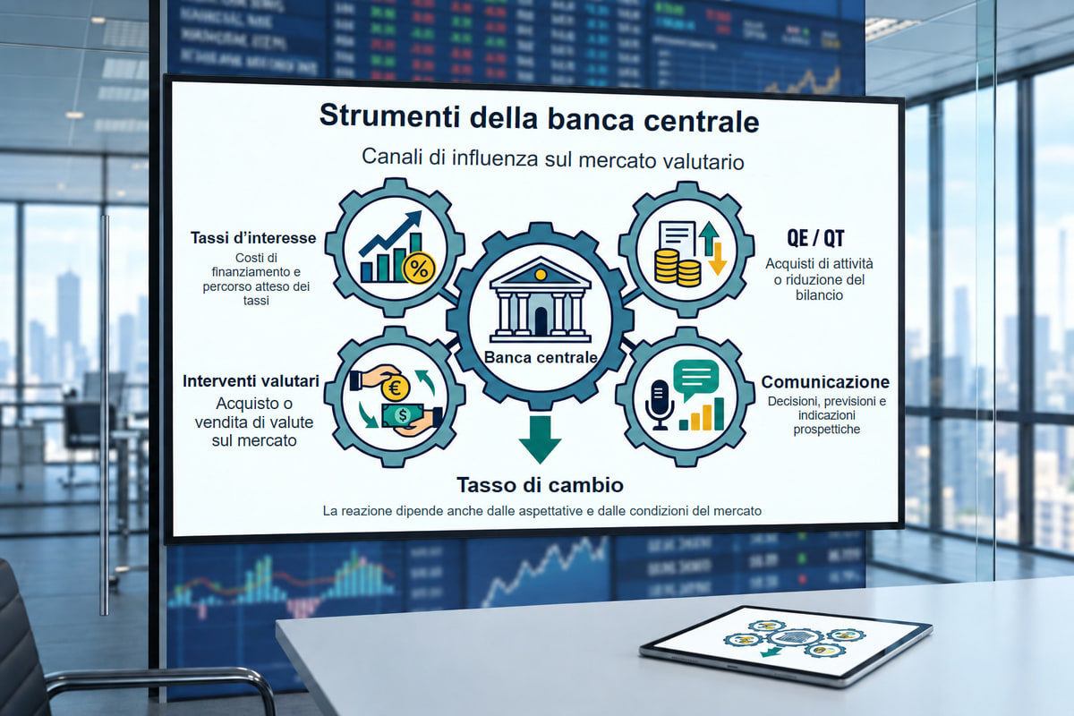 Strumenti della banca centrale e reazione condizionata del cambio. La direzione della reazione del cambio dipende anche dalle aspettative precedenti e dalle condizioni del mercato.