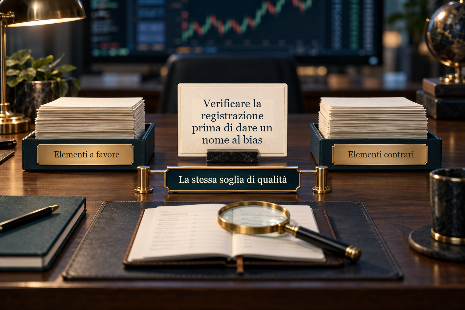 Un'ipotesi registrata, con elementi a favore e contrari valutati secondo la stessa soglia di qualità.