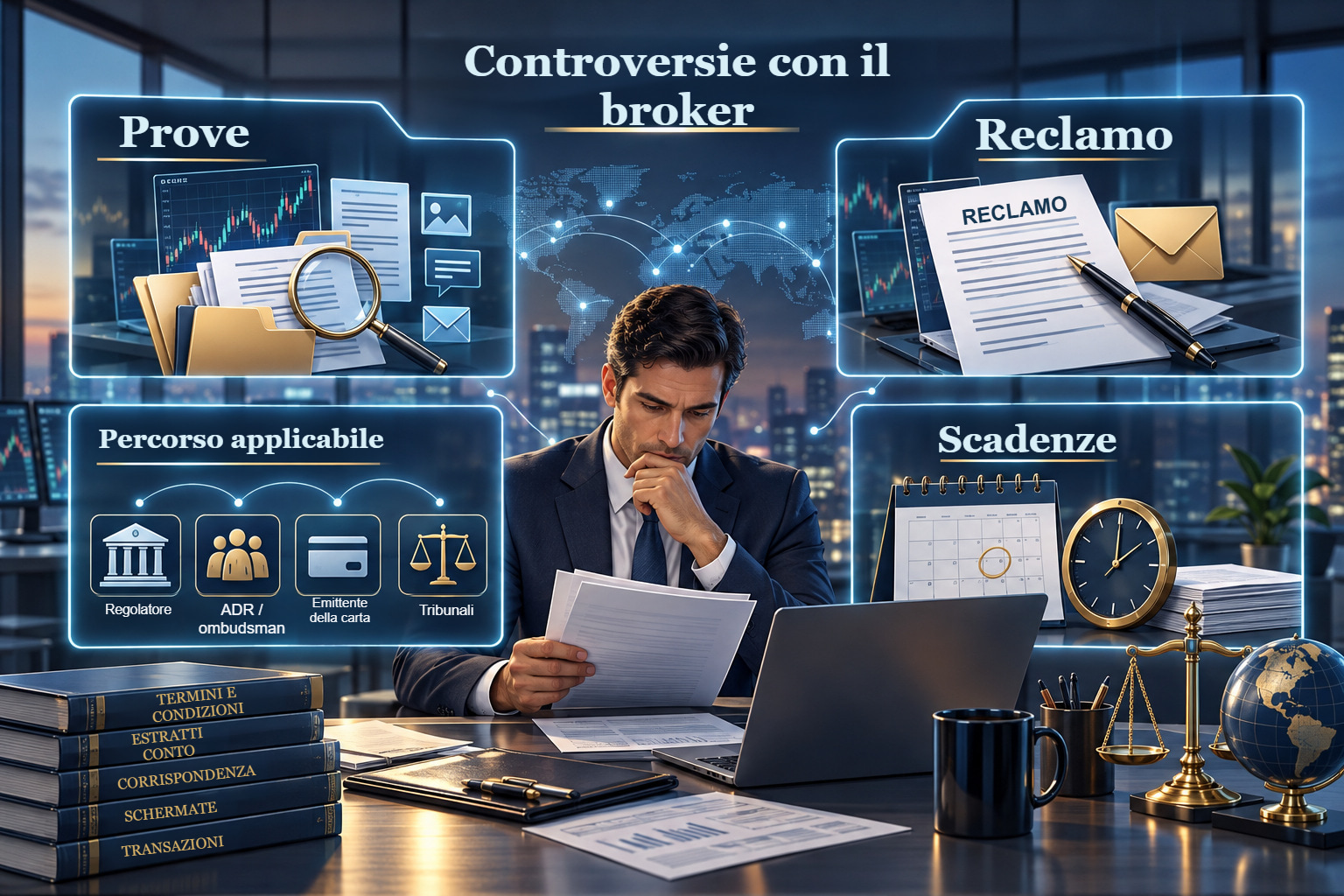 Illustrazione dettagliata di una controversia: prove, reclamo formale, termini e percorso applicabile.