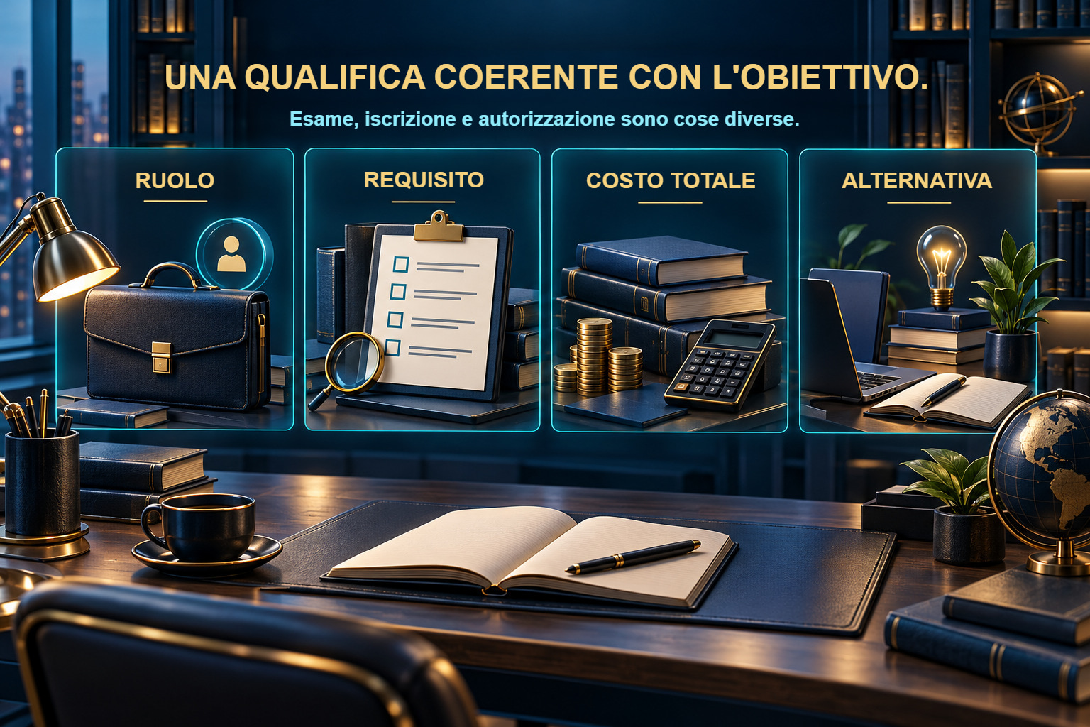 Programmi CFA, CMT, ACI e FRM con documenti per obiettivi didattici e costi.