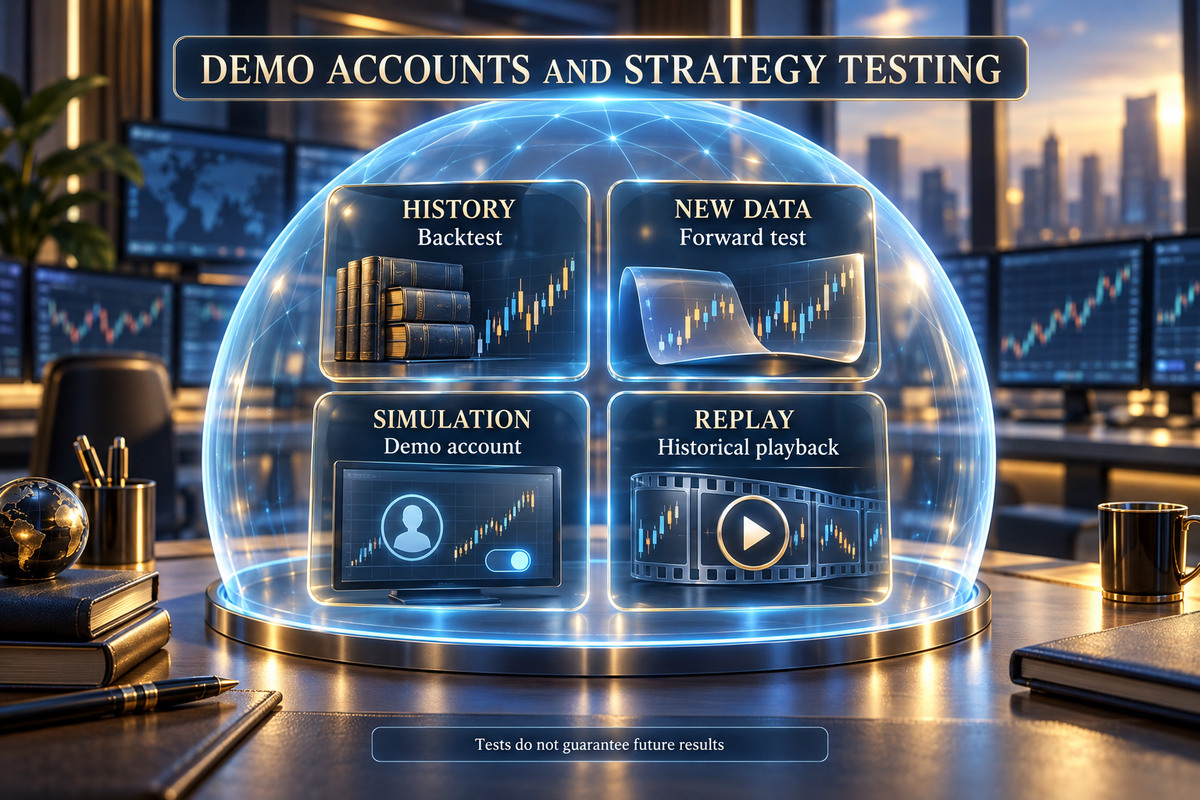 Demo-Konten, Backtesting, Forward-Testing und Markt-Replay – Forex-Strategien ohne Kapitaleinsatz testen