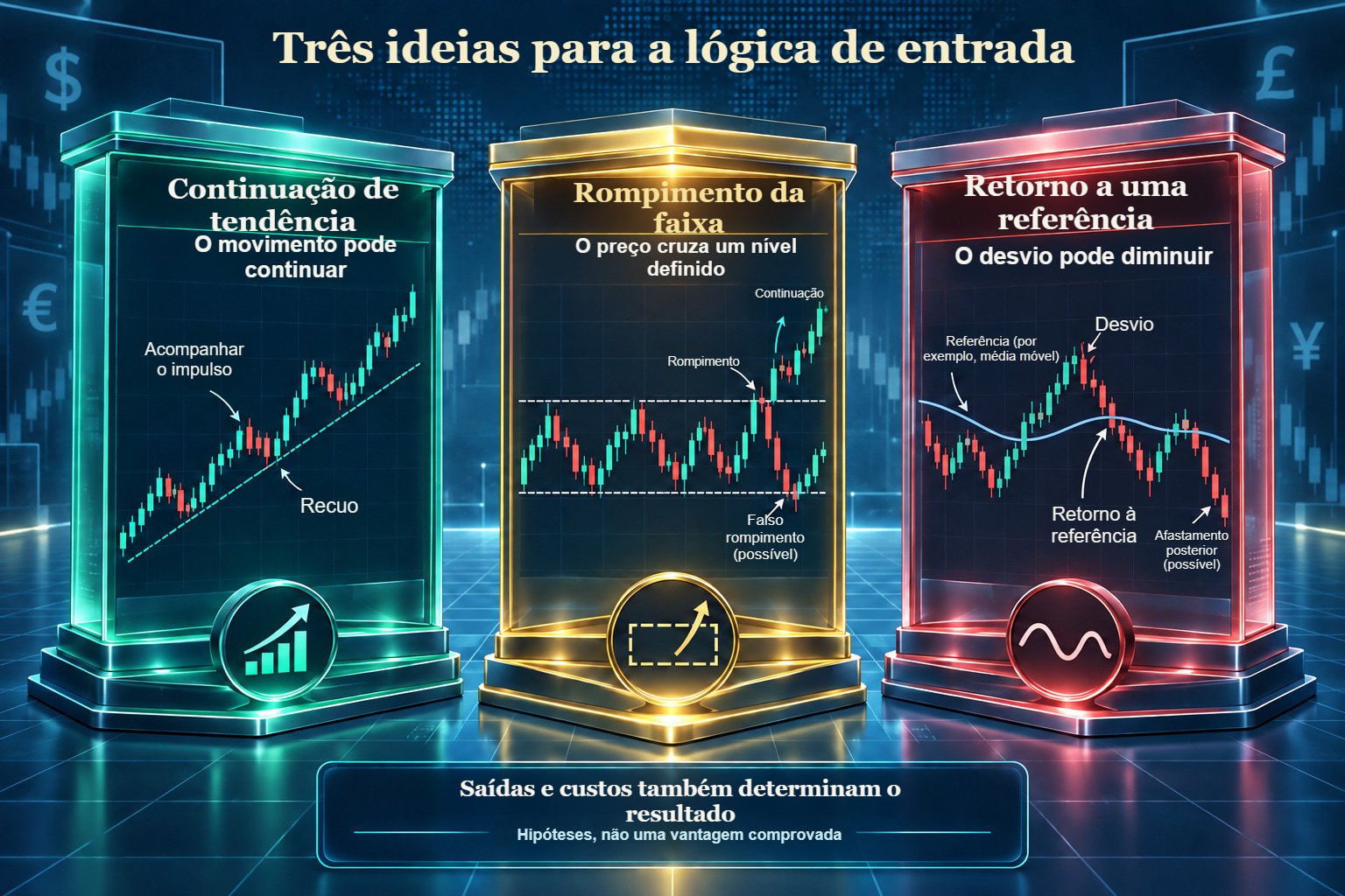 Três ideias de lógica de entrada