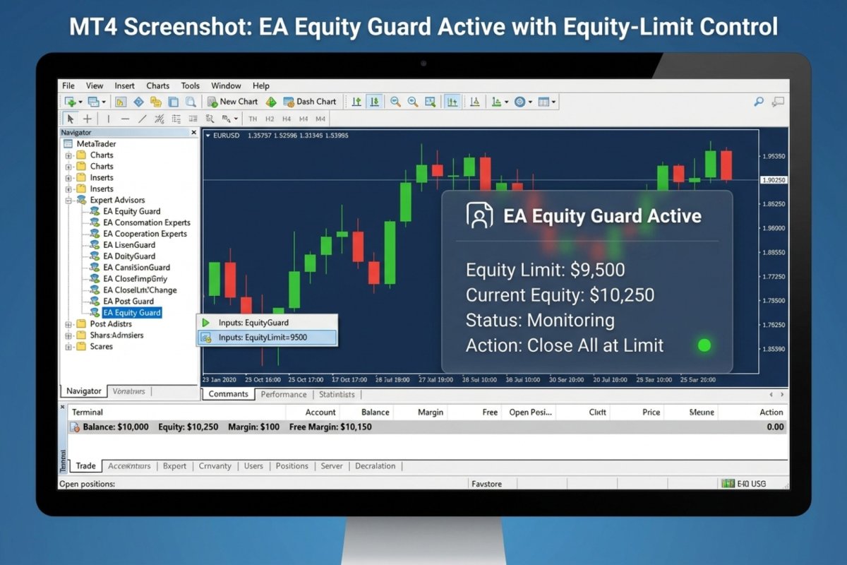 Monitorización automática del nivel de equity actual – desde el punto de vista de un límite, lo único que cuenta es qué magnitud se mide y en qué momentos; las herramientas y su configuración las trata la sección 12