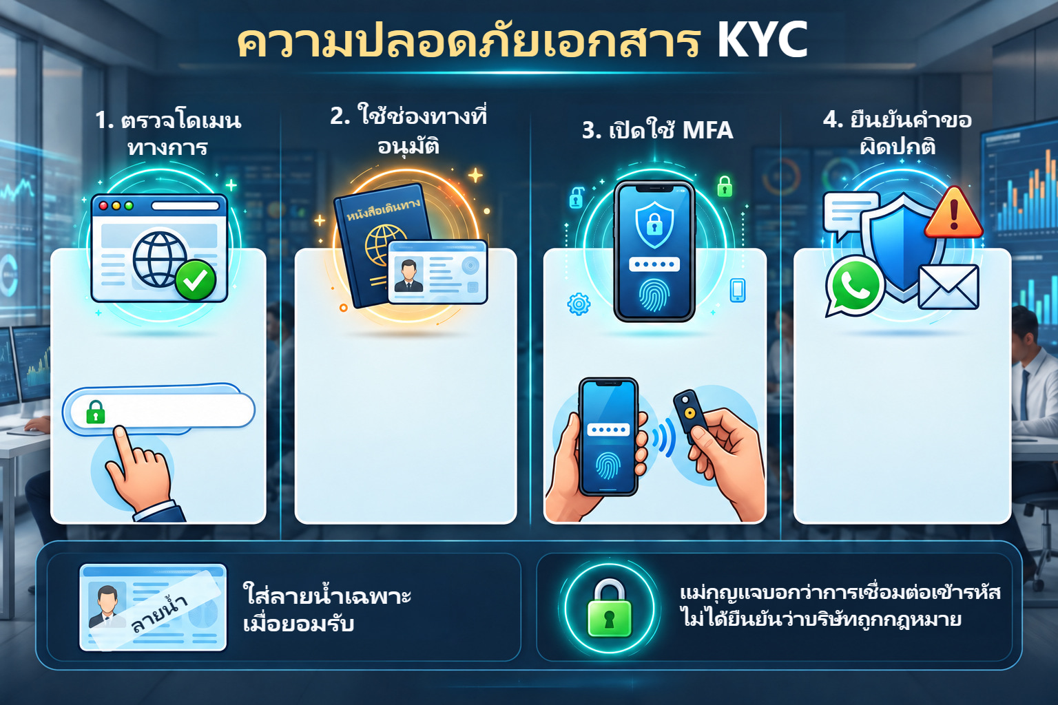 ความปลอดภัยและขั้นตอนตรวจสอบ
