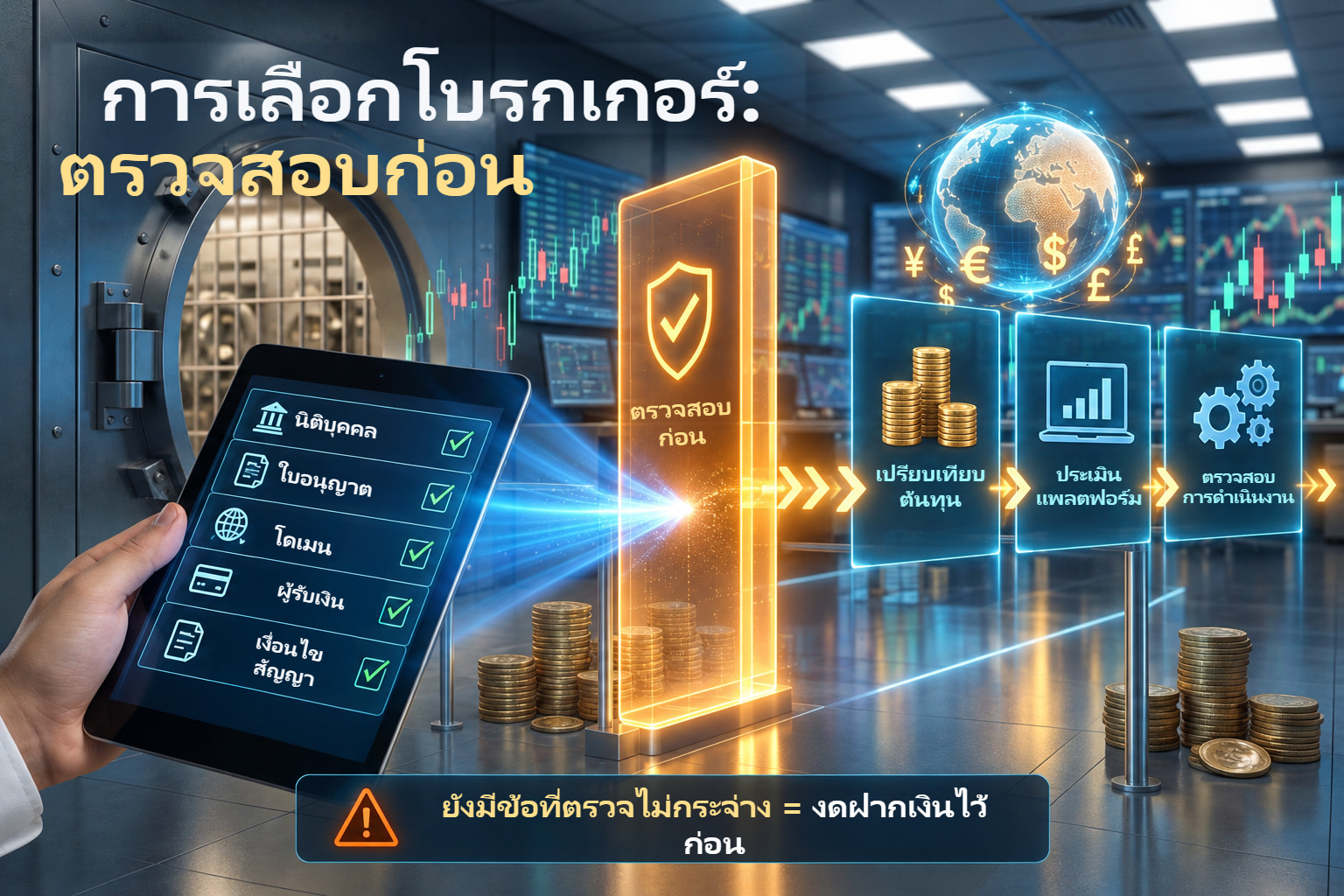 เลือกโบรกเกอร์: ตรวจสอบก่อน