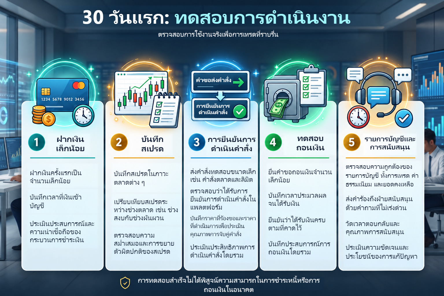 ขั้นตอนความปลอดภัยและการตรวจสอบ