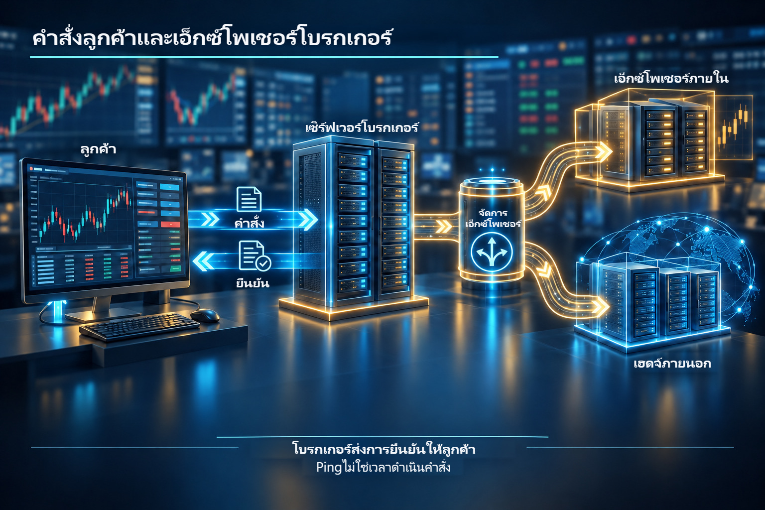 จากส่งคำสั่งถึงยืนยัน