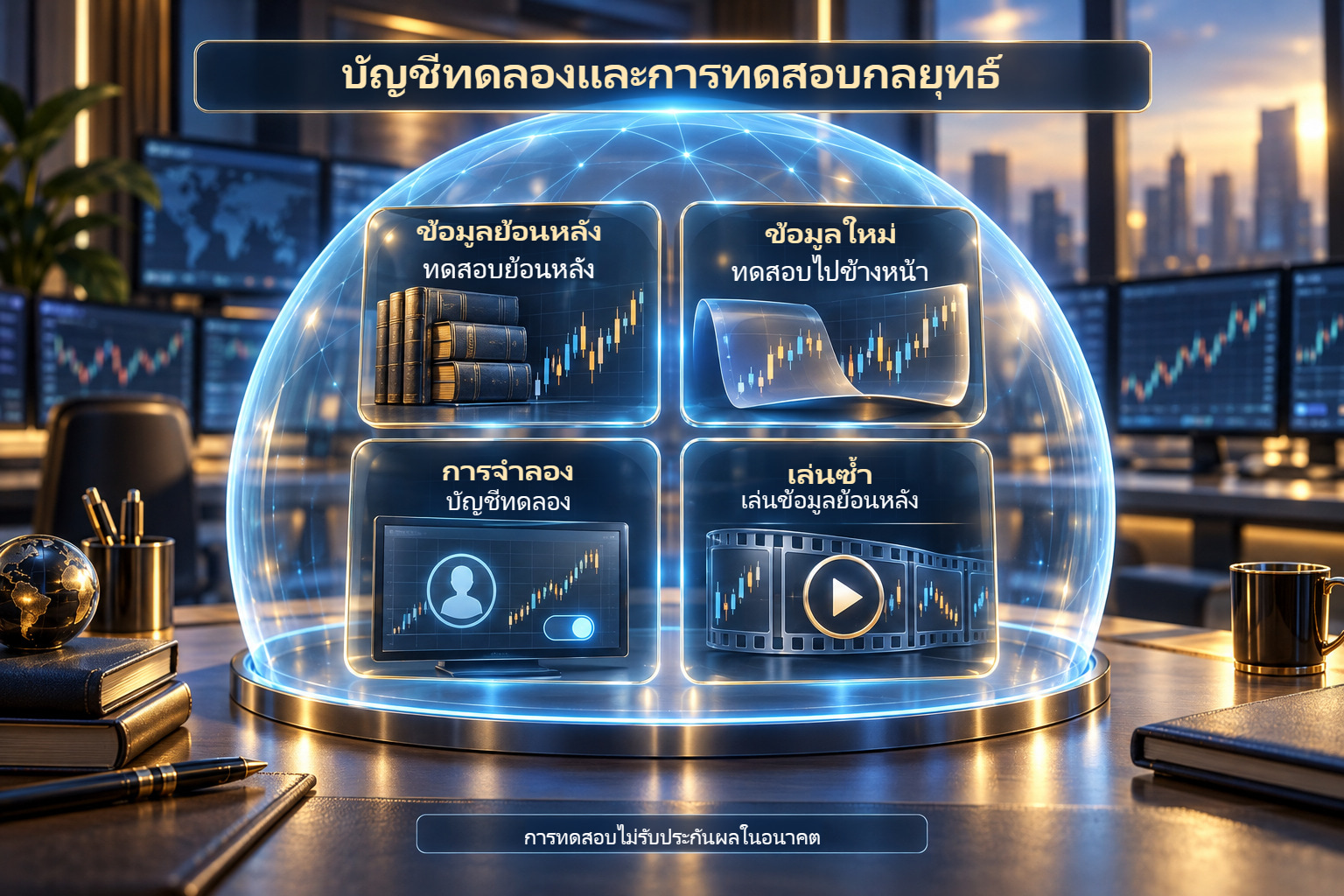 ฉากประกอบเพื่อการศึกษาเกี่ยวกับการทดสอบกลยุทธ์