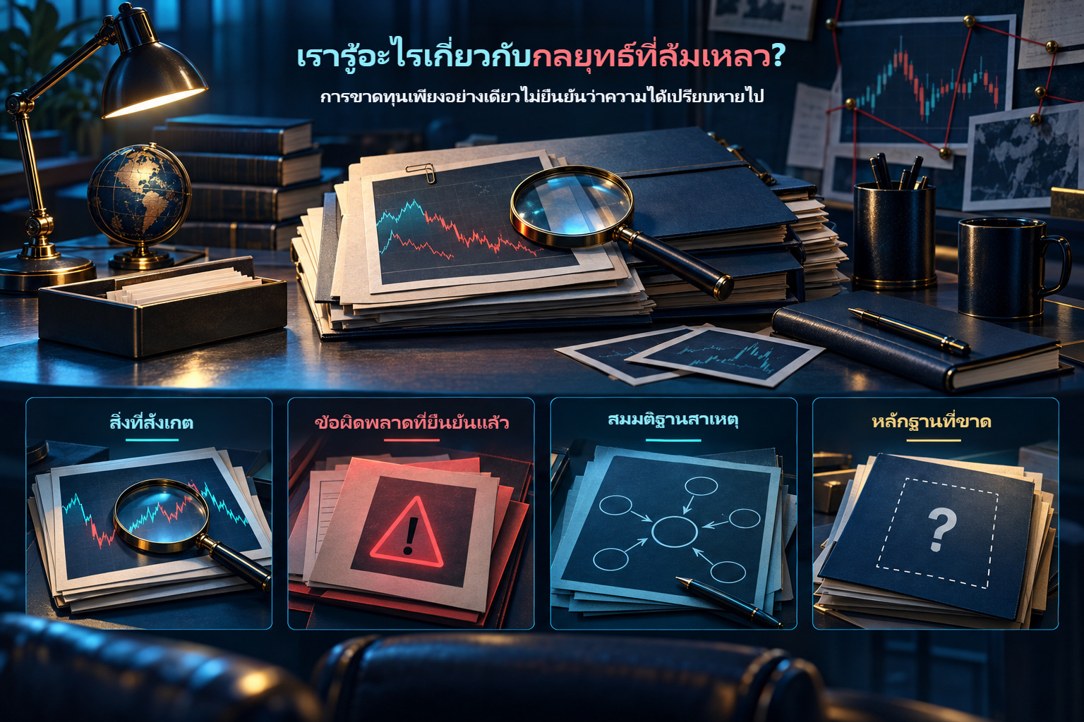 โต๊ะทำงานวิเคราะห์หลังกลยุทธ์ล้มเหลว: ข้อมูล การดำเนินคำสั่ง ต้นทุน และความไม่แน่นอน
