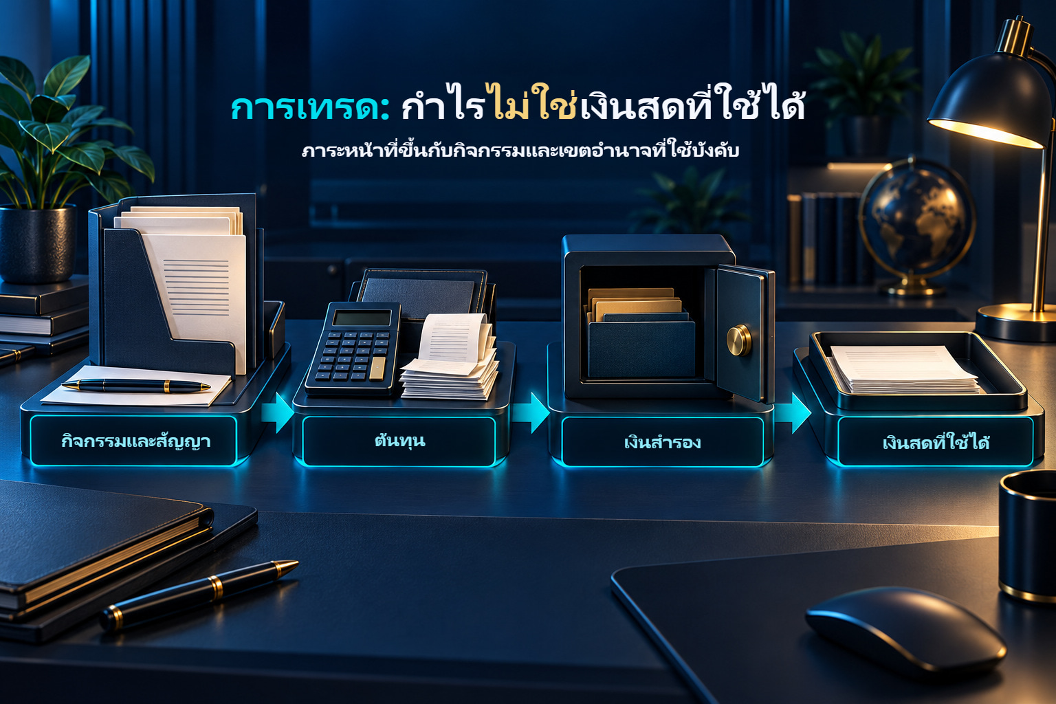 โต๊ะทำงานสำหรับต้นทุน สัญญา เงินสดที่รับ และภาระหน้าที่ข้างหน้า