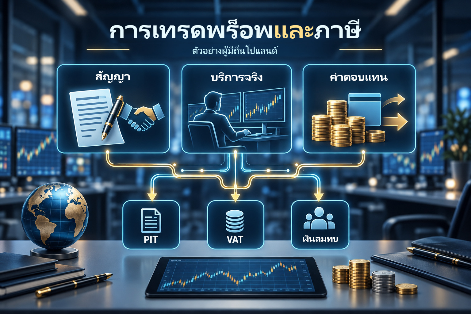 สัญญา บริการจริงและค่าตอบแทน เป็นจุดเริ่มตรวจภาษีและเงินสมทบโปแลนด์แยก