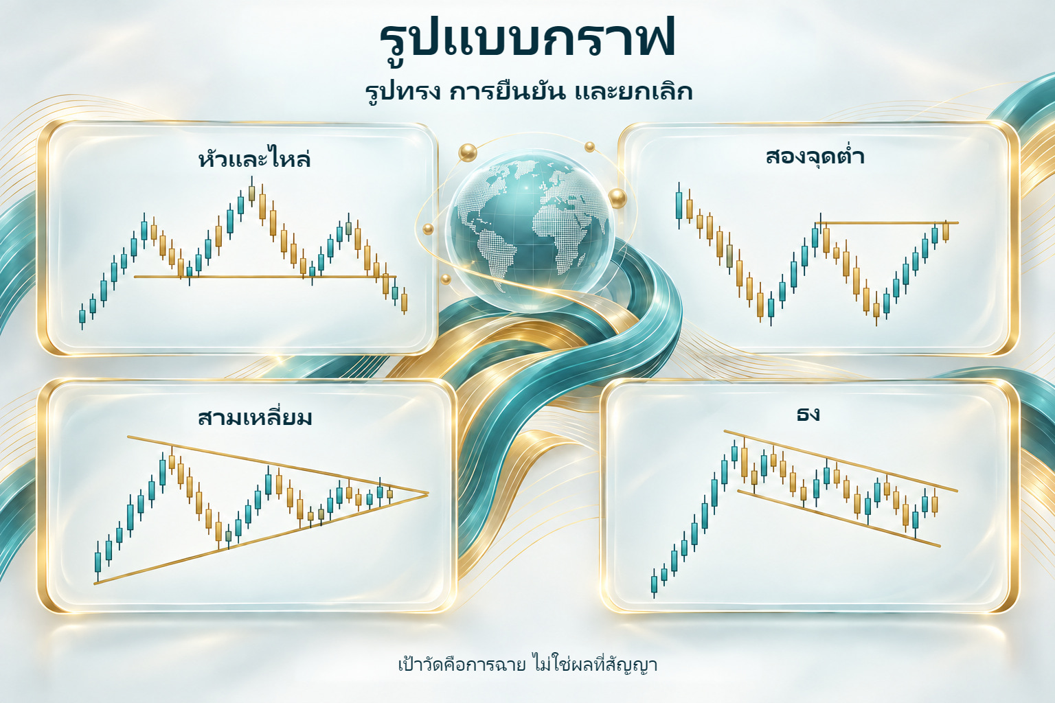 รูปแบบกราฟ: หัวและไหล่ สองจุดต่ำ สามเหลี่ยม และธง
