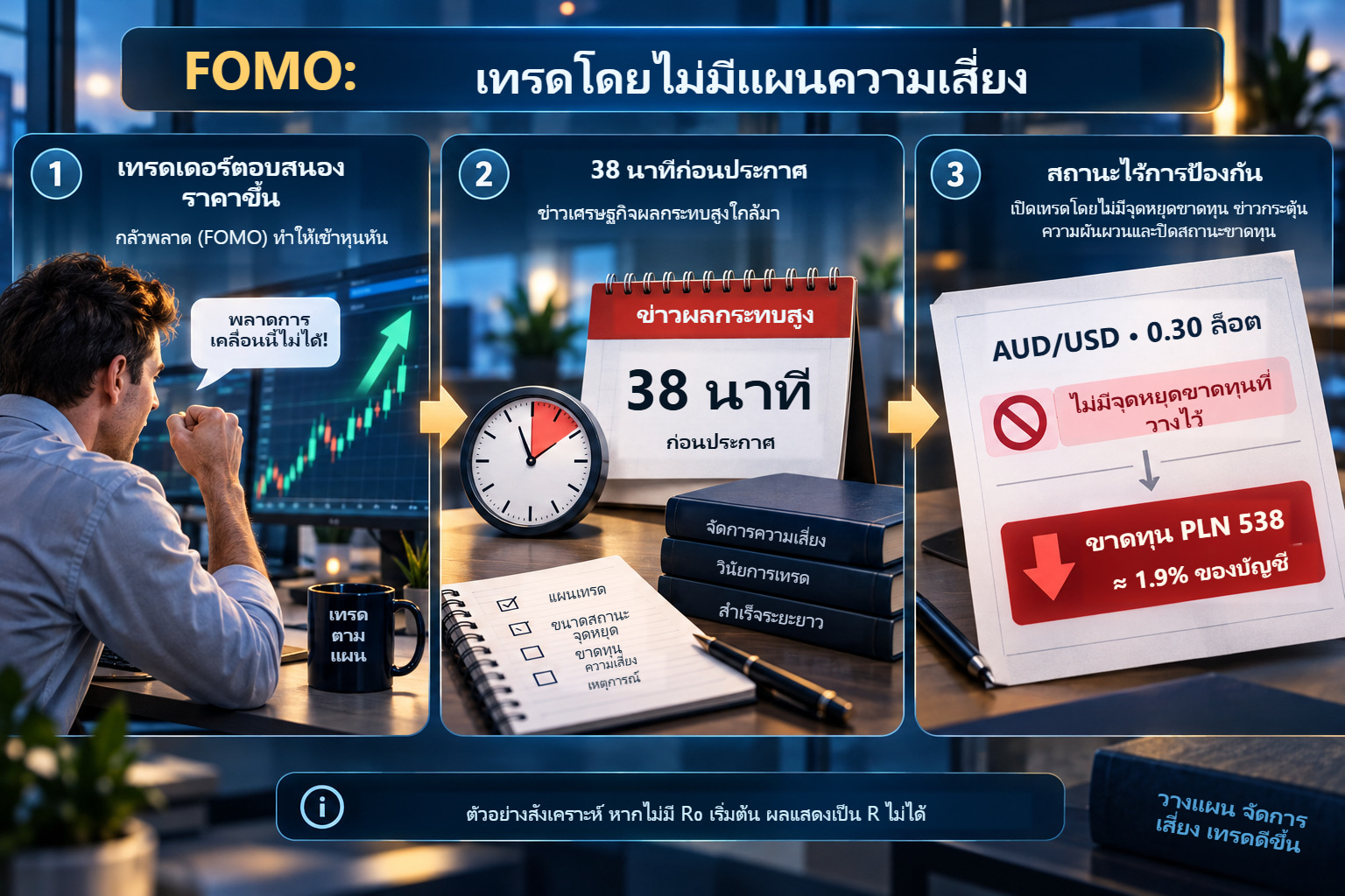FOMO: เทรดโดยไม่มีแผนความเสี่ยง
