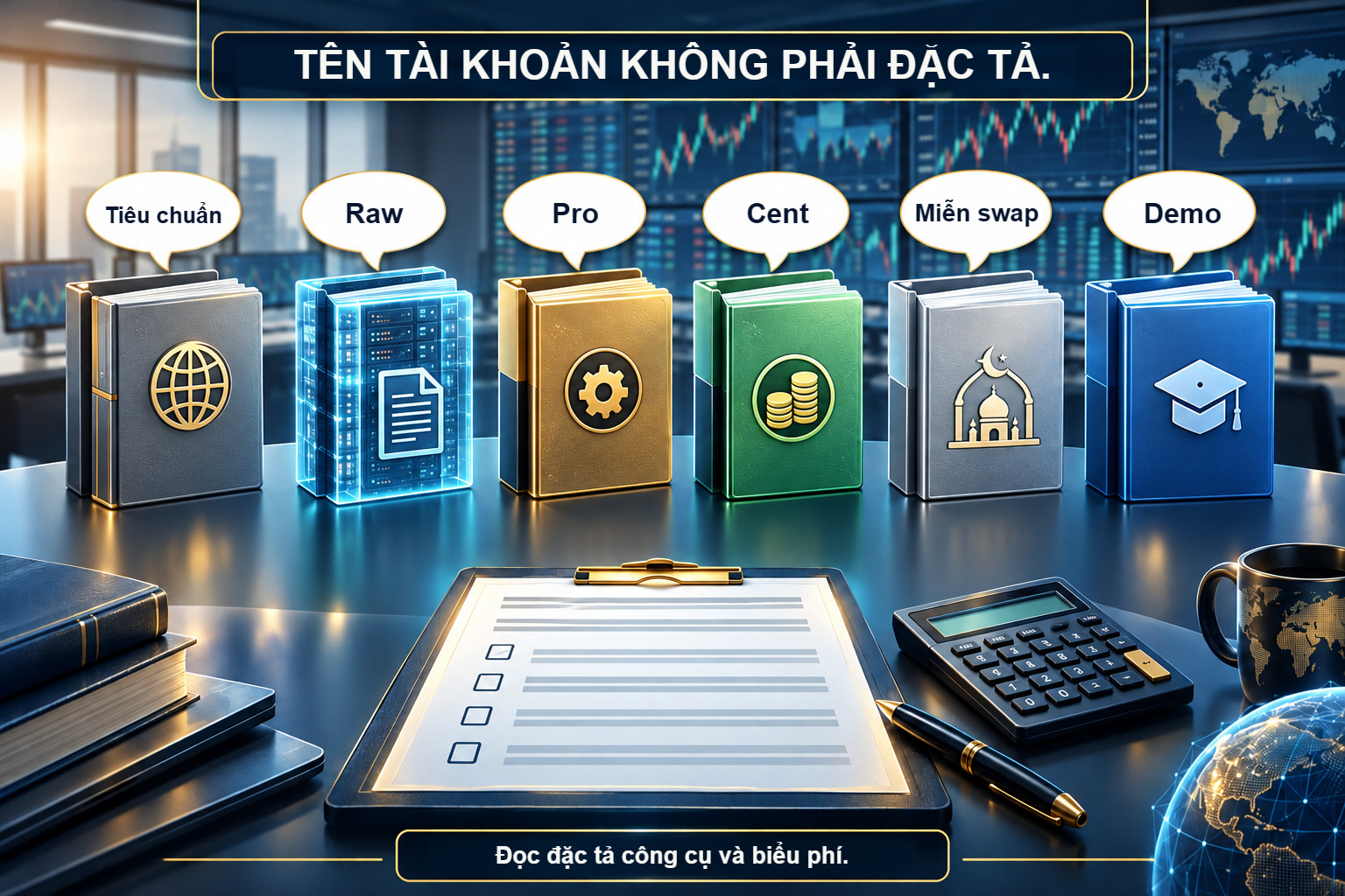CÁC LOẠI TÀI KHOẢN: SO SÁNH THÔNG SỐ
