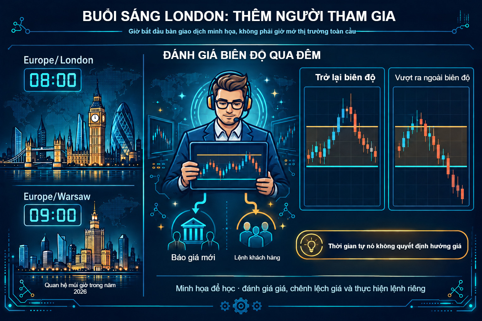 Buổi sáng châu Âu: báo giá, biên độ giá và thực hiện lệnh