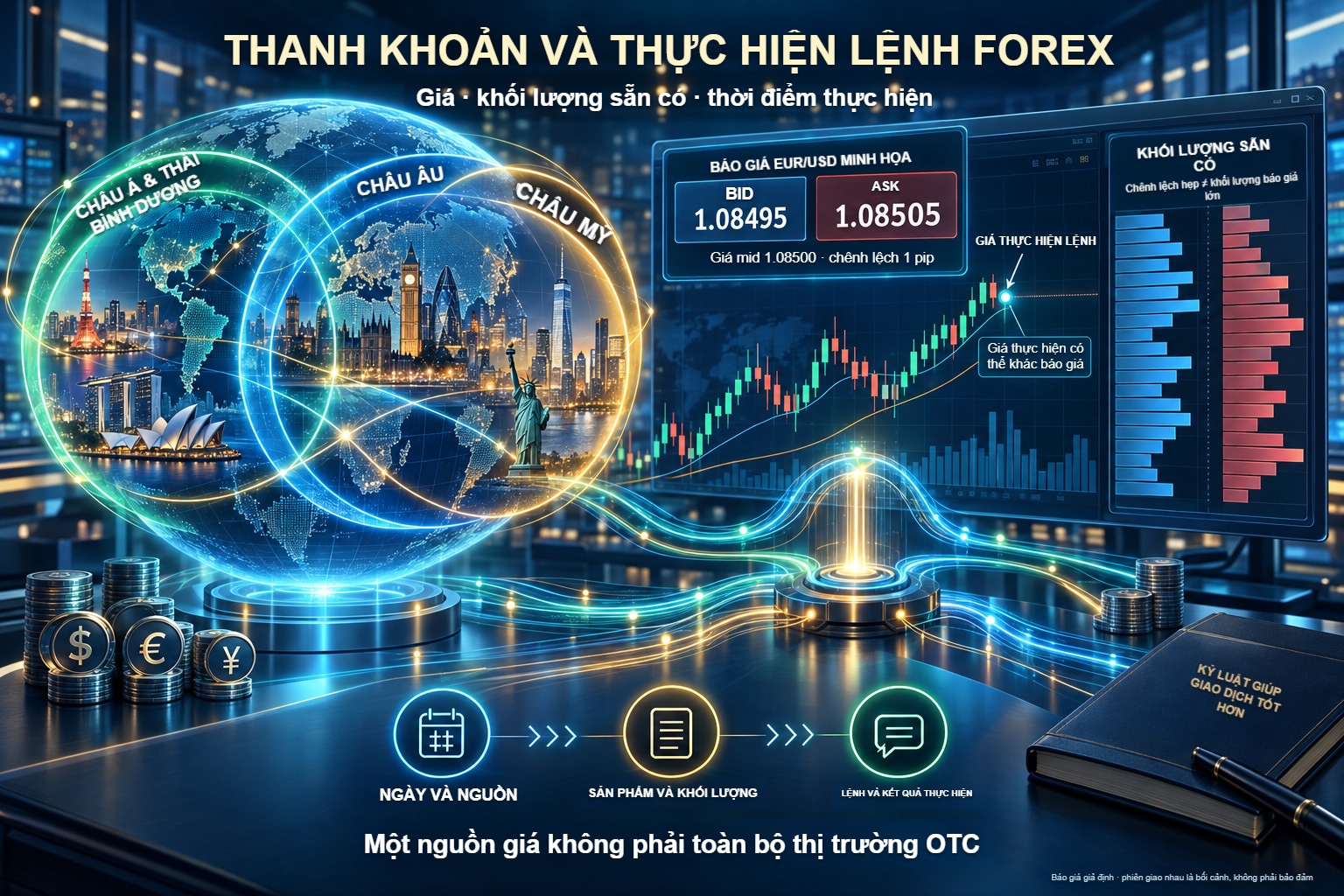 Thanh khoản Forex: chênh lệch giá, khối lượng sẵn có và giá thực hiện