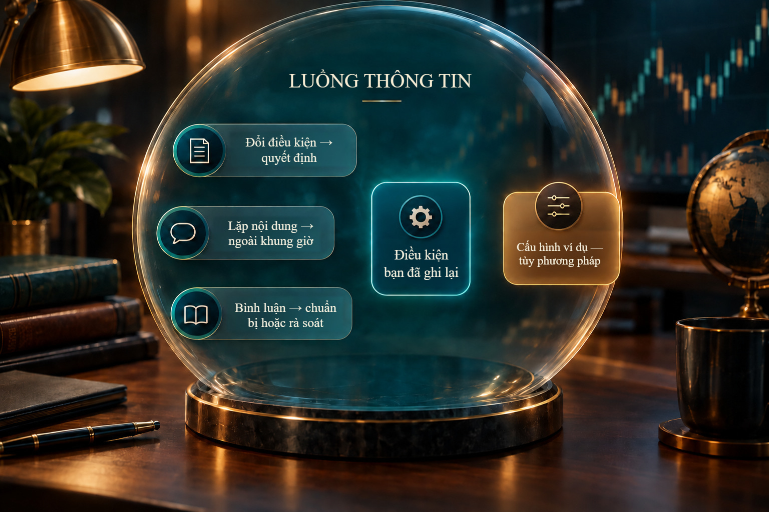 Phân loại thông tin minh họa: dữ liệu đổi điều kiện, nội dung lặp ngoài khung và bình luận cho chuẩn bị hoặc rà soát, bên cạnh điều kiện đã ghi của bạn.